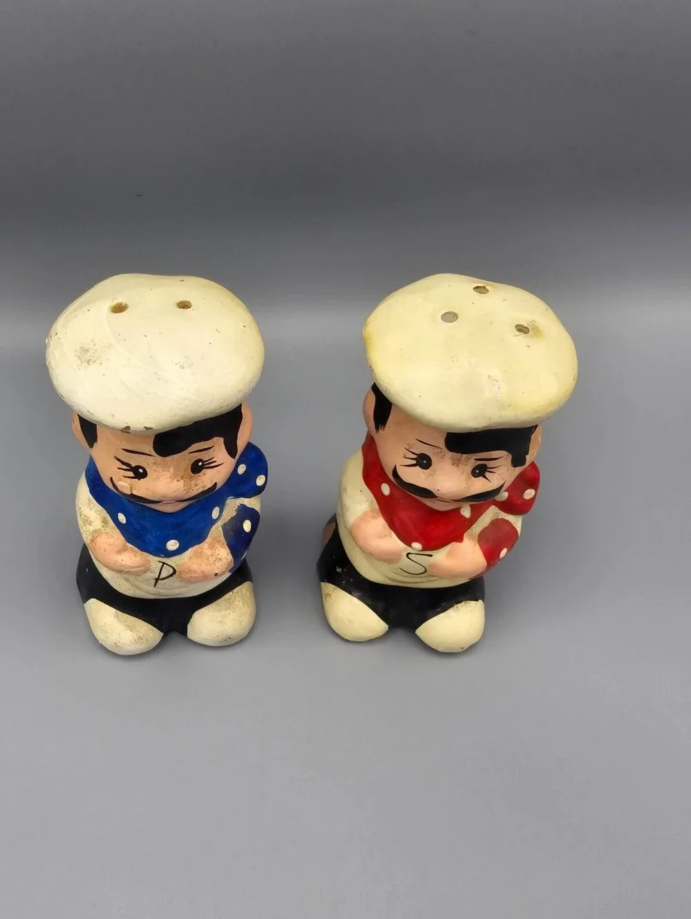Vintage  Chef Salt and Pepper Shakers Set